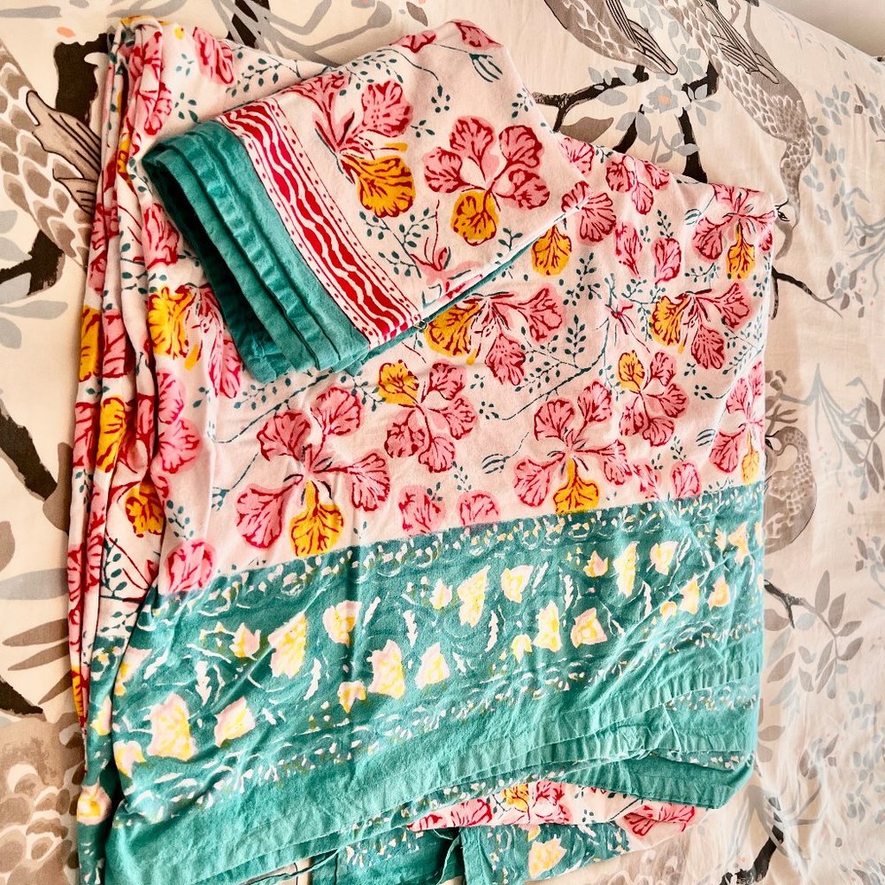 Hand Blocked Printed 100% Duvet Cover from India